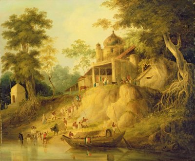 The Banks of the Ganges by William Daniell